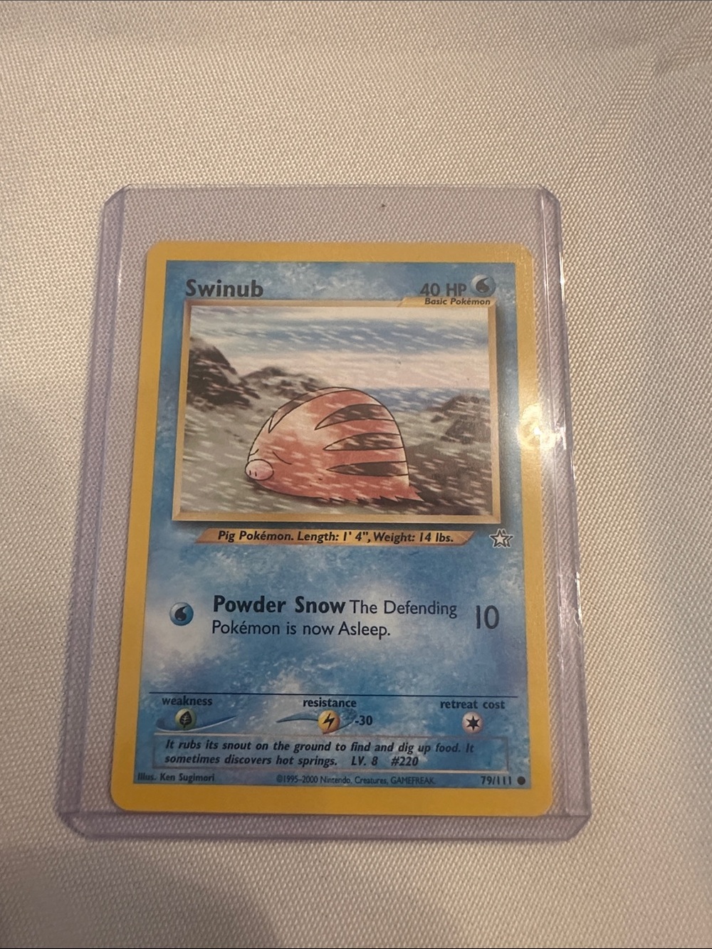 1st Edition 1995-200 Swinub Pokemon Card #79/111